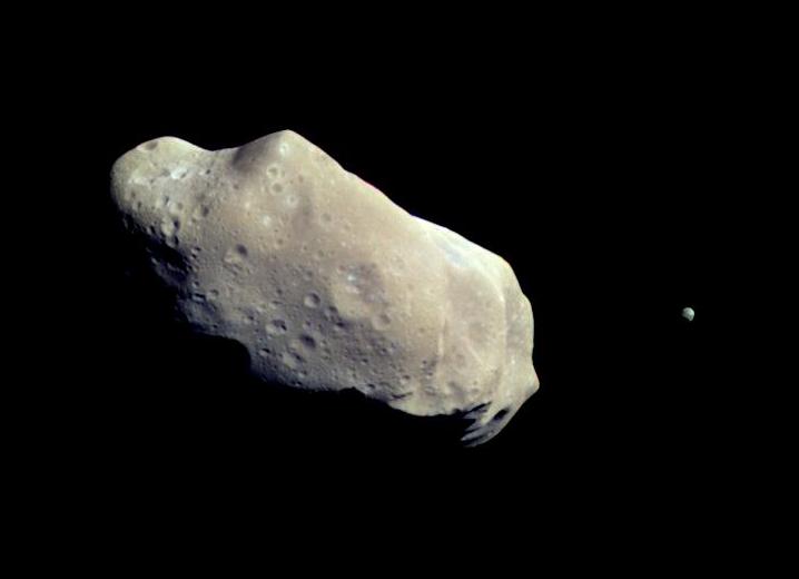 Ida and its Moon, Dactyl. Dactyl is the first astellite of an asteroid to be discovered. 