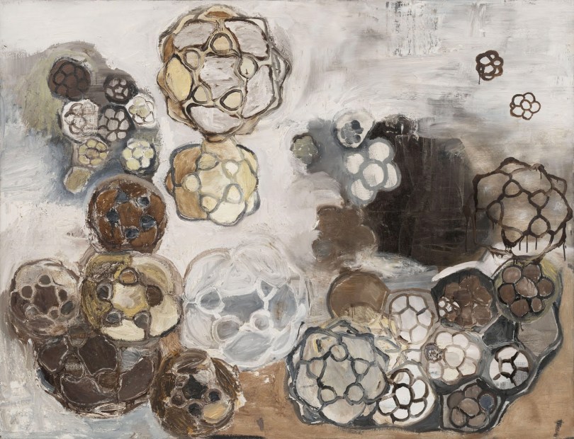 Terry Winters, Double Gravity. This piece resembles embryonic cells at different stages of development. 